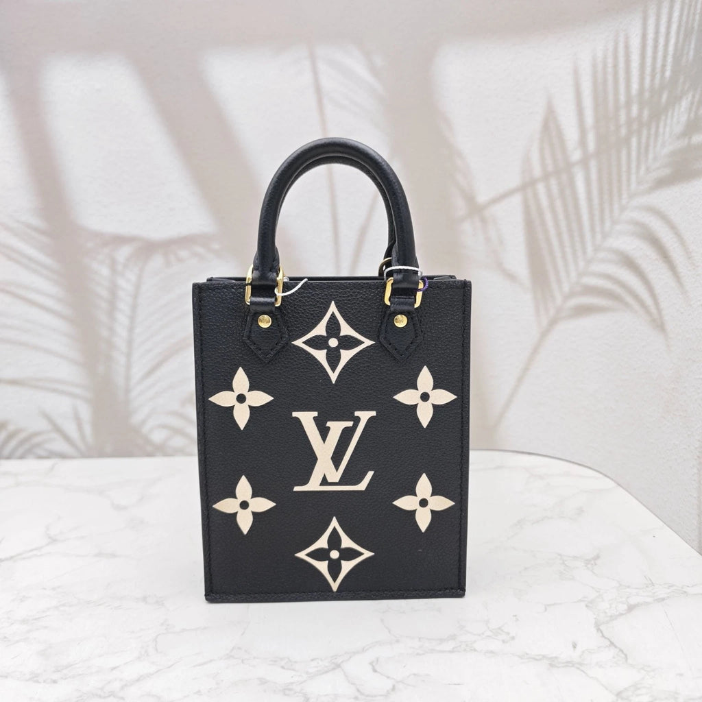 Louis Vuitton Petit Sac Plat Women Calfskin Monogram Shoulder Crossbody