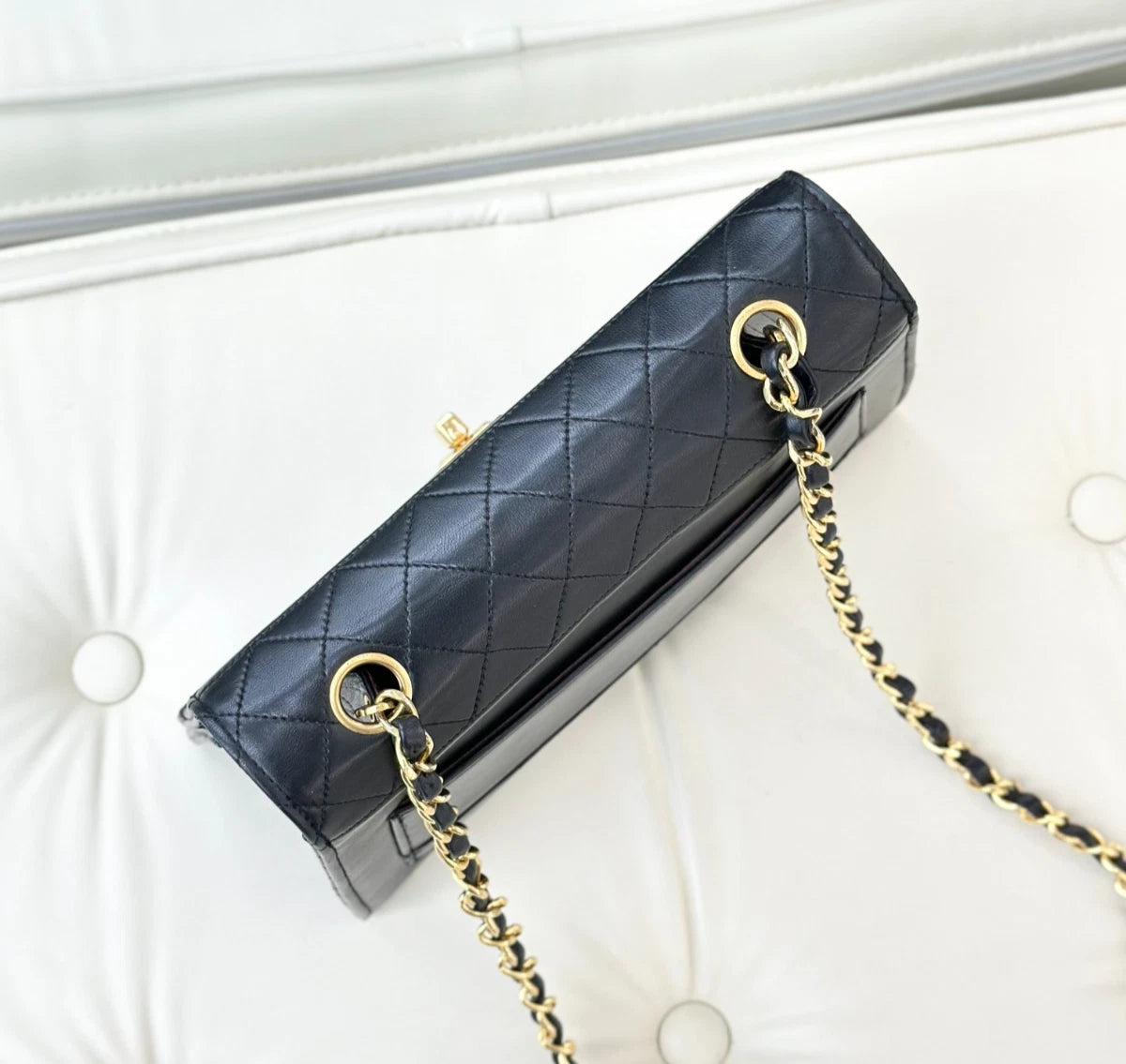 Chanel Classic Flap Vintage Lambskin Shoulder Bag Gold Hardware Women S