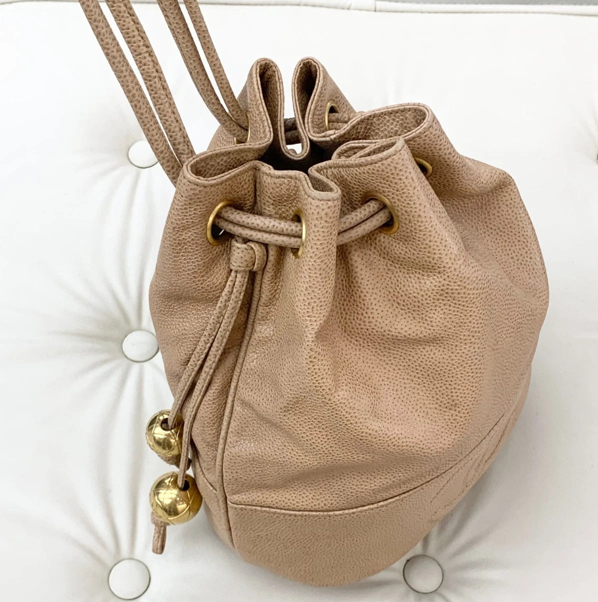 Chanel Calfskin 2Ways Bucket Shoulder Bag Crossbody Bag Women S