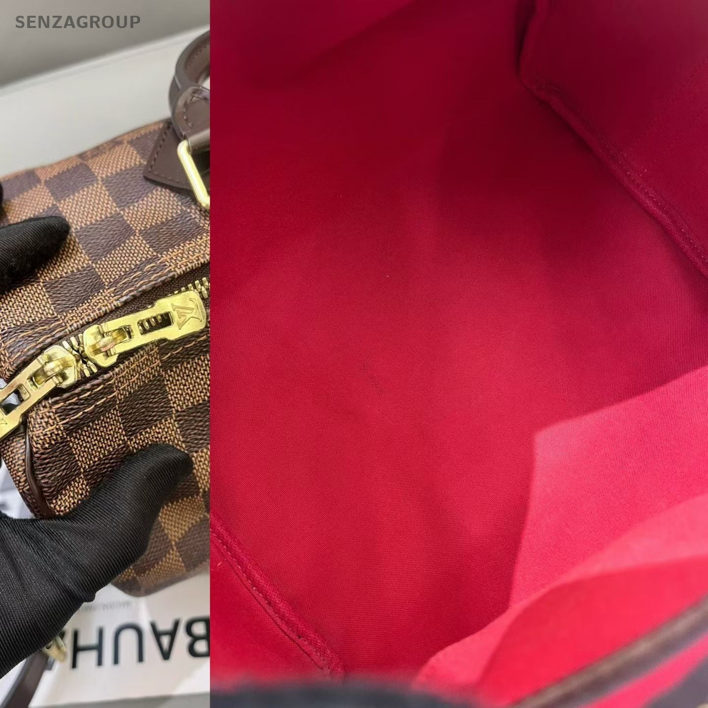 Louis Vuitton Speedy30 Damier Ebene 2WAY Shoulder Handbag Brown