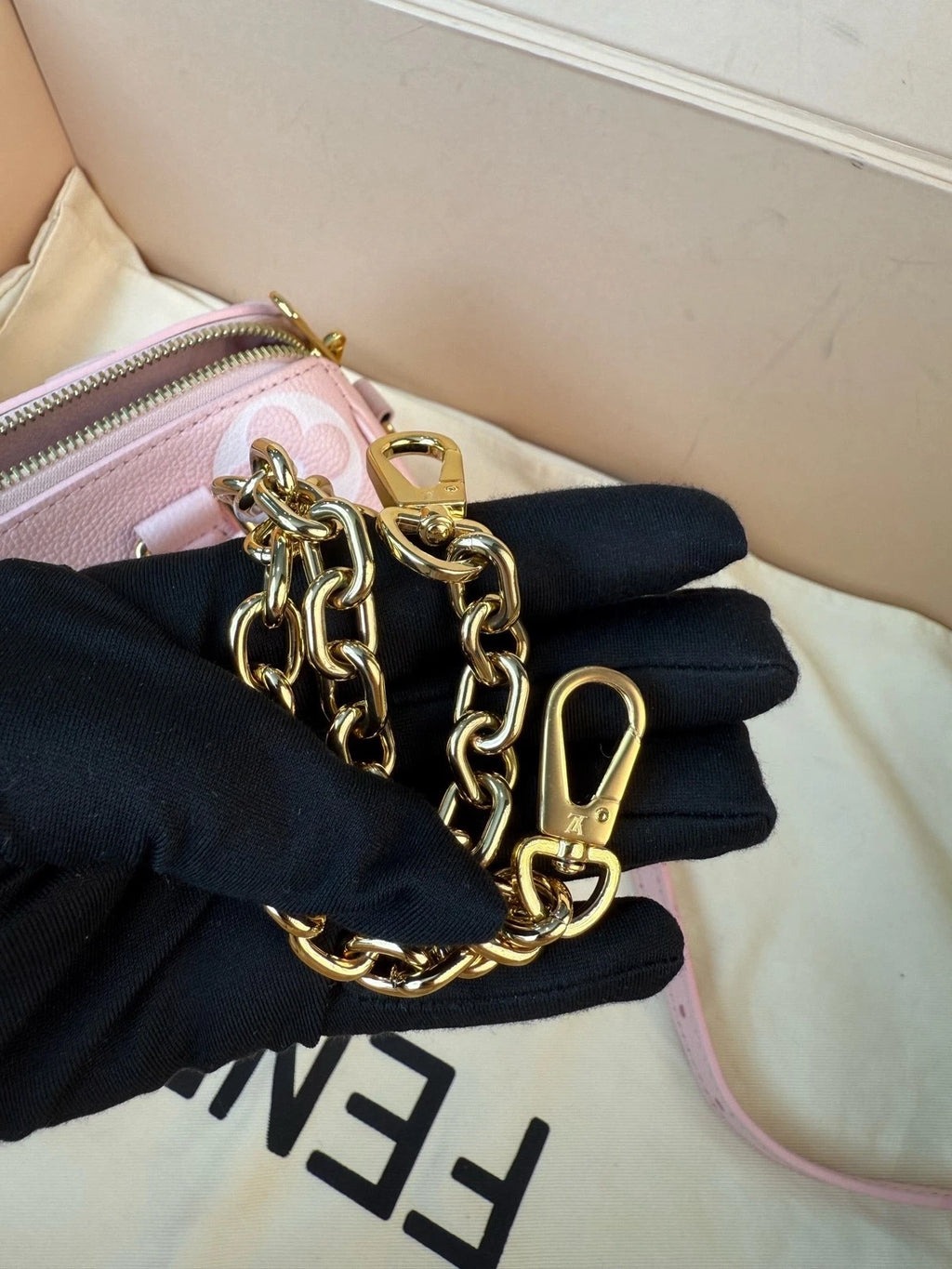 Louis Vuitton Speedy 20 Strawberry Ice Cream Handbag Women