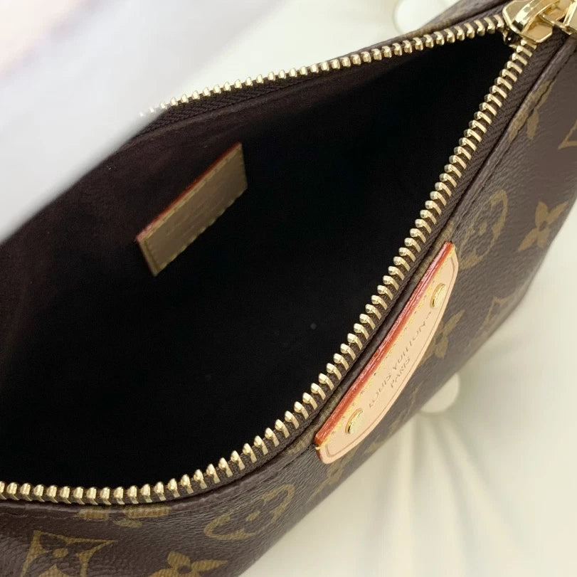 Louis Vuitton Pochette Hills Monogram Shoulder Bag Brown Gold Women S