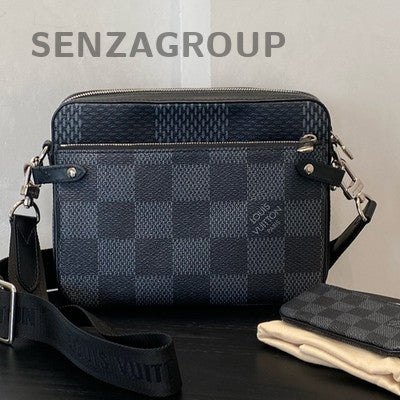 Louis Vuitton Trio Monogram Canvas Men's Zipper Crossbody Bag