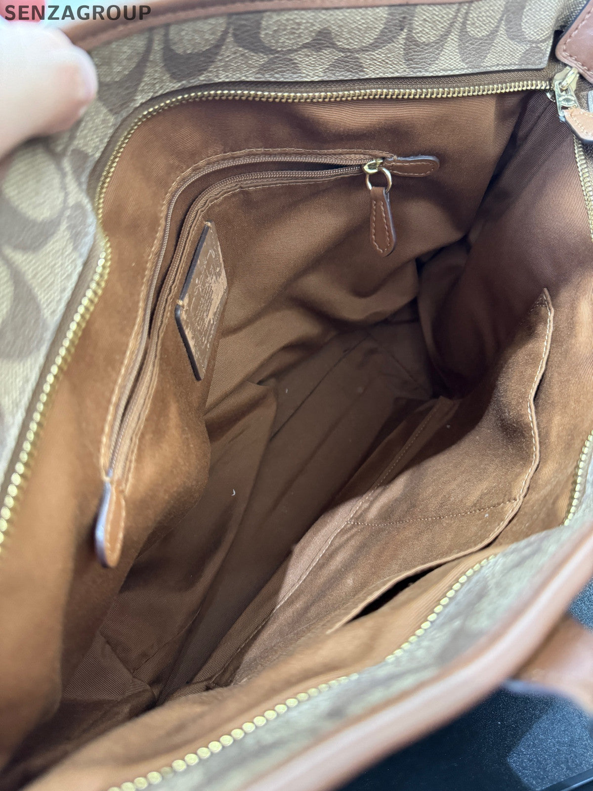 Coach City33 Brown Tote Handbag Shoulder Bag Classic Women's