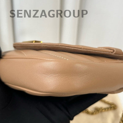 Louis Vuitton New Wave WOC Chain Shoulder Crossbody Bag Brown Gold