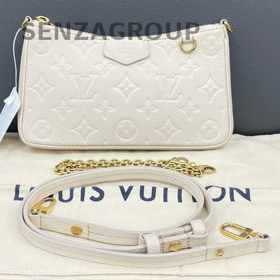 Louis Vuitton Easy Pouch White Gold Hardware Crossbody Bag Women's Fashion