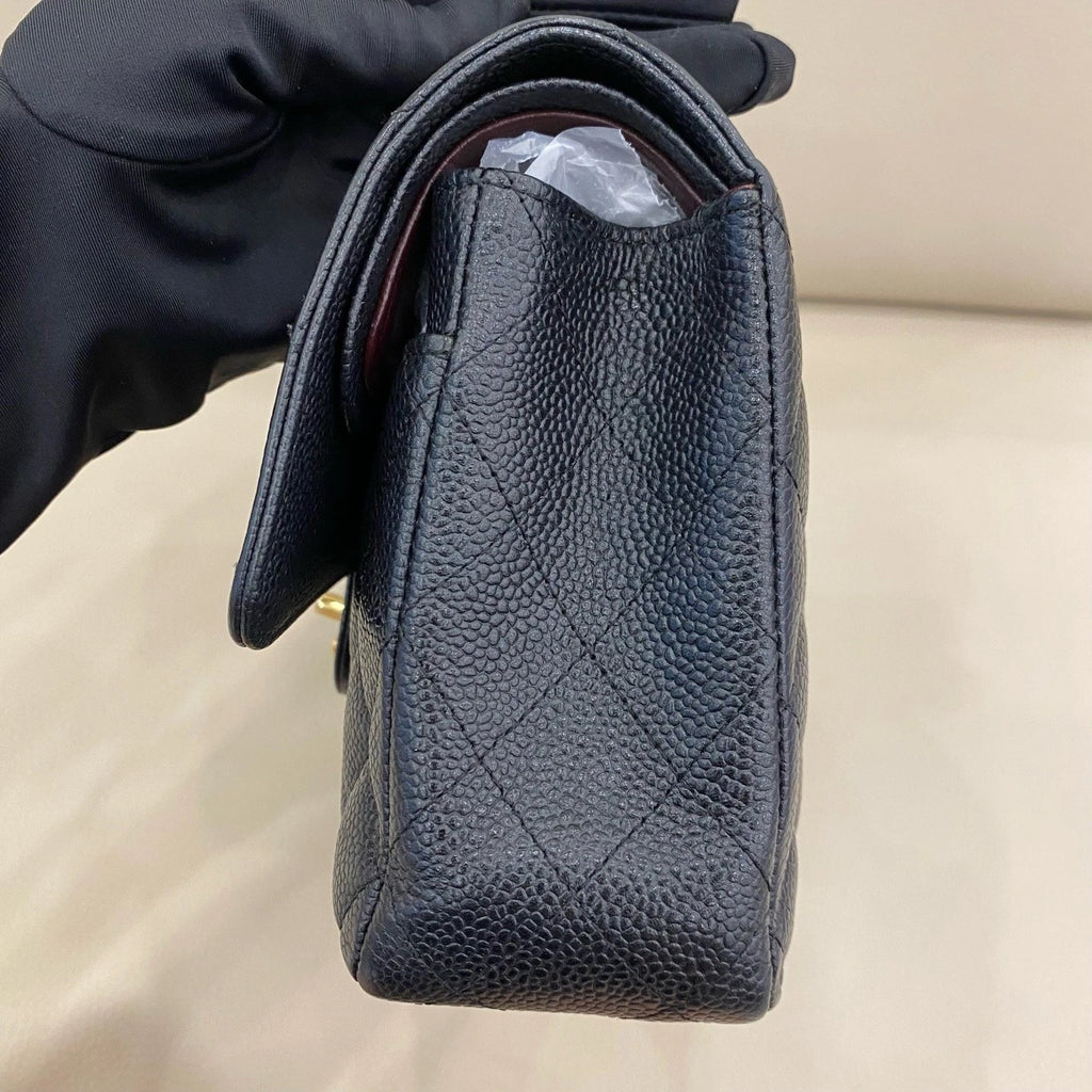 CHANEL CF Medium Black Leather Shoulder Bag For Women