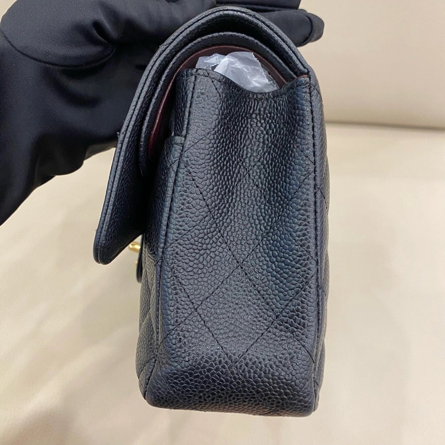 CHANEL CF Medium Black Leather Shoulder Bag For Women