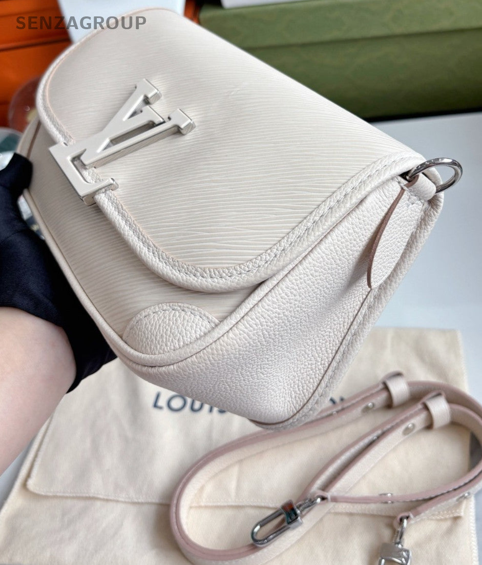 Louis Vuitton Buci Epi Leather Shoulder Crossbody Bag Women Beige