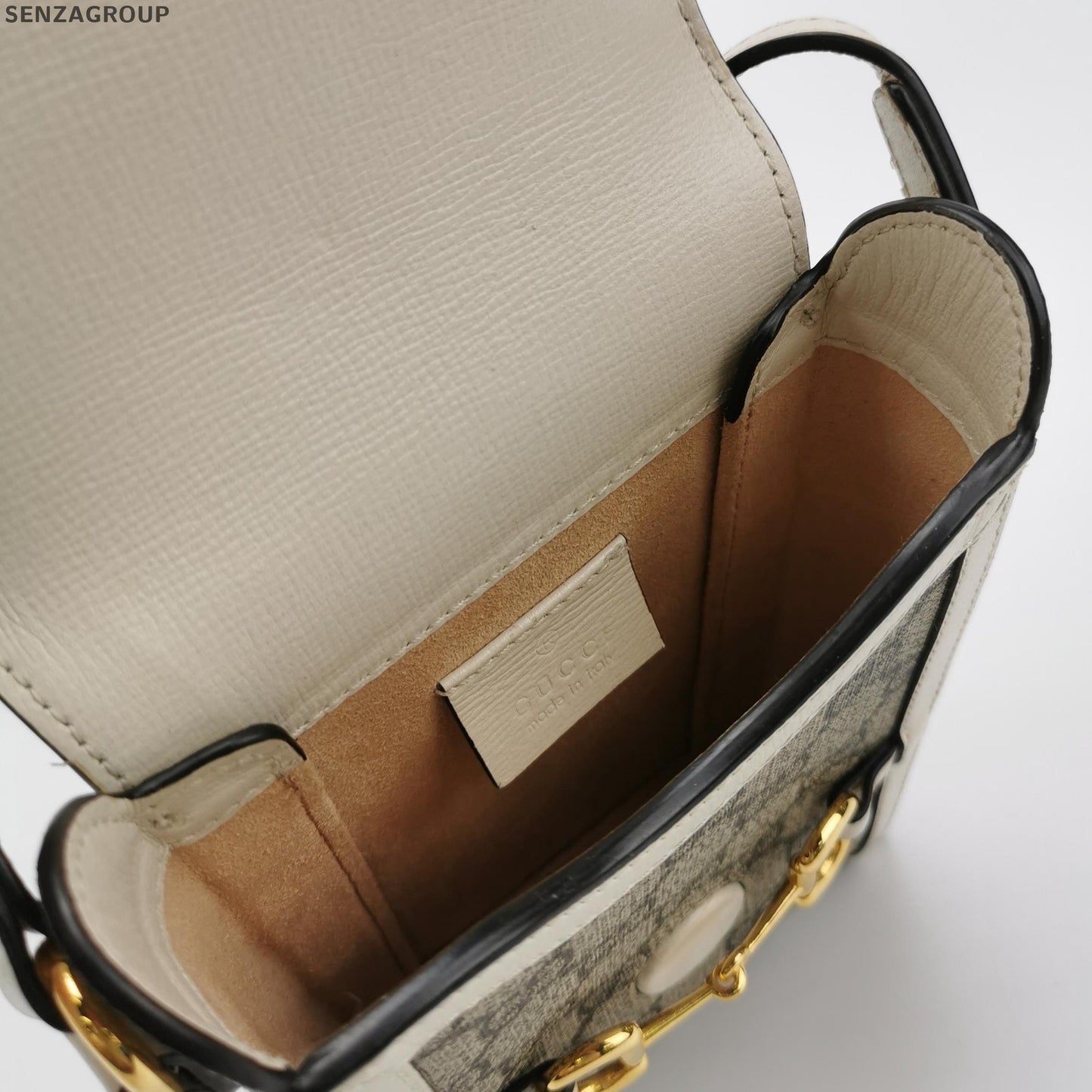 Gucci 1955 GG Supreme Shoulder Bag Brown White Classic Women