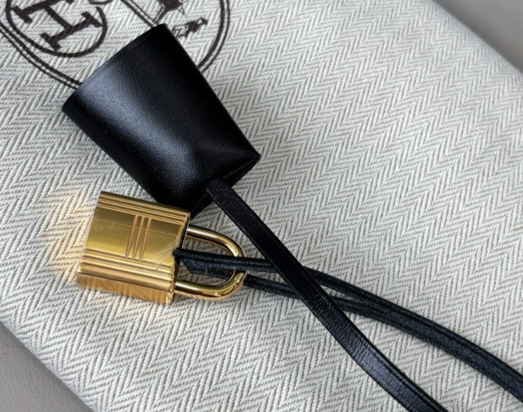 Hermes Herbag31 Top Handle Shoulder Bag Crossbody Blue Black Gold Women Classic