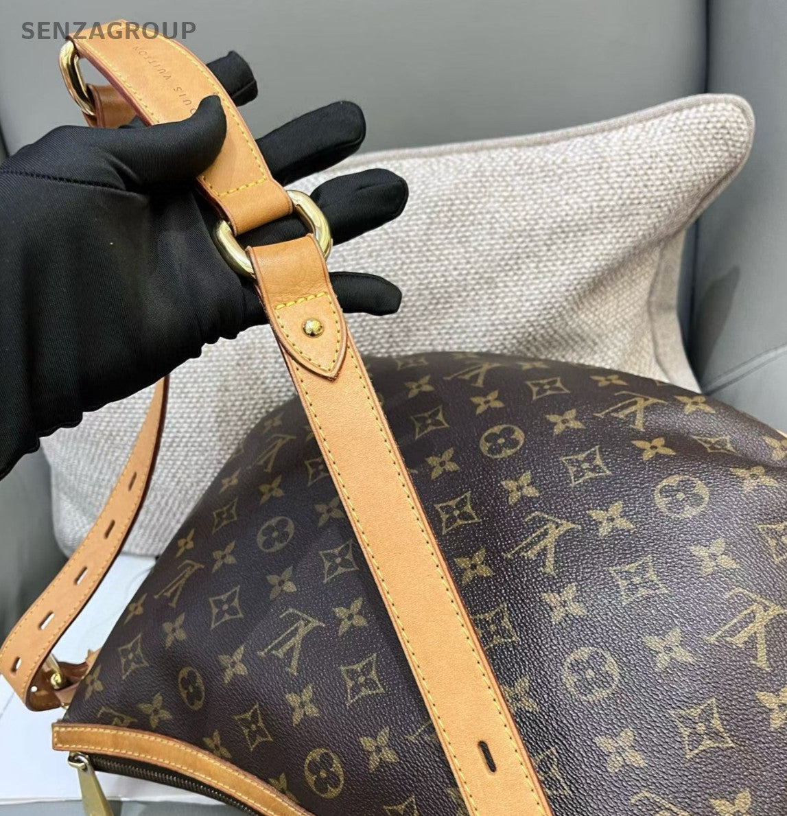 Louis Vuitton Tulum Monogram Crossbody Shoulder Bag Brown Gold Women Classic