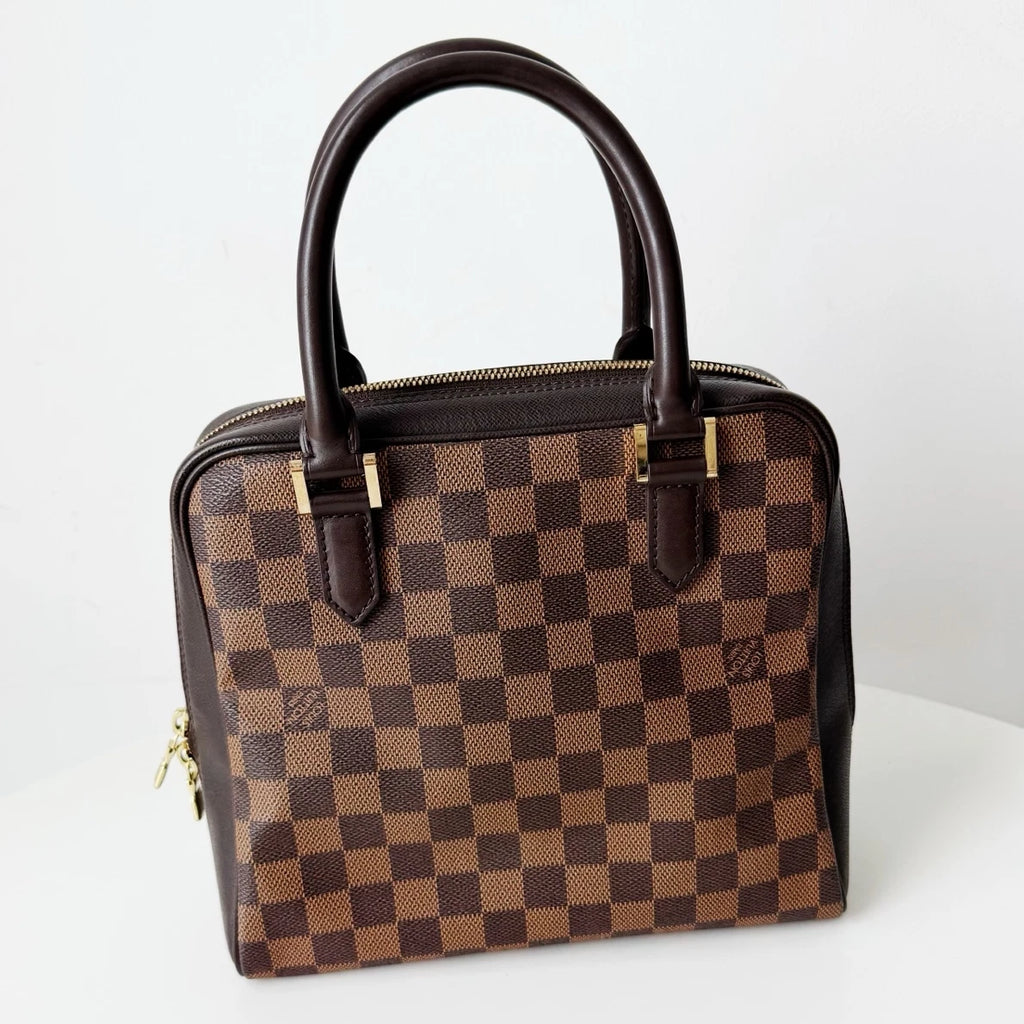 Louis Vuitton Triana Damier Ebene Canvas Handbag Gold Hardware