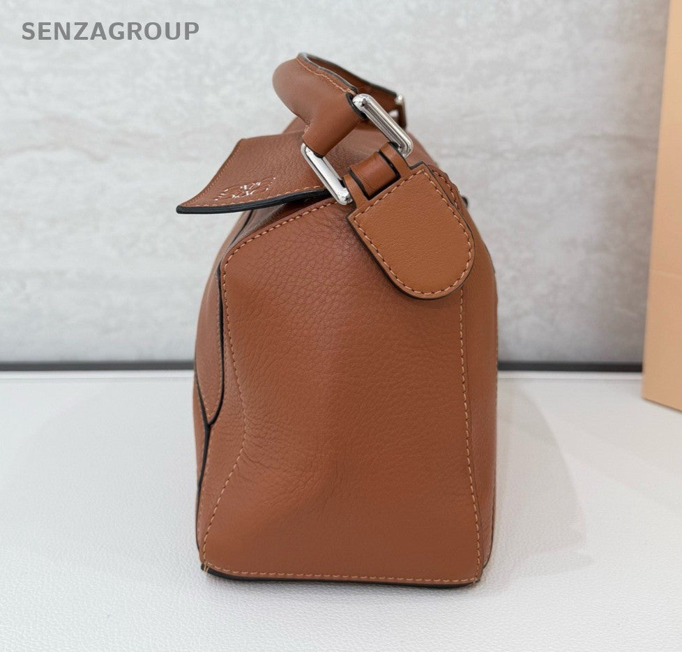 Loewe Puzzle Top Handle Calfskin 2way Shoulder bag Brown Classic