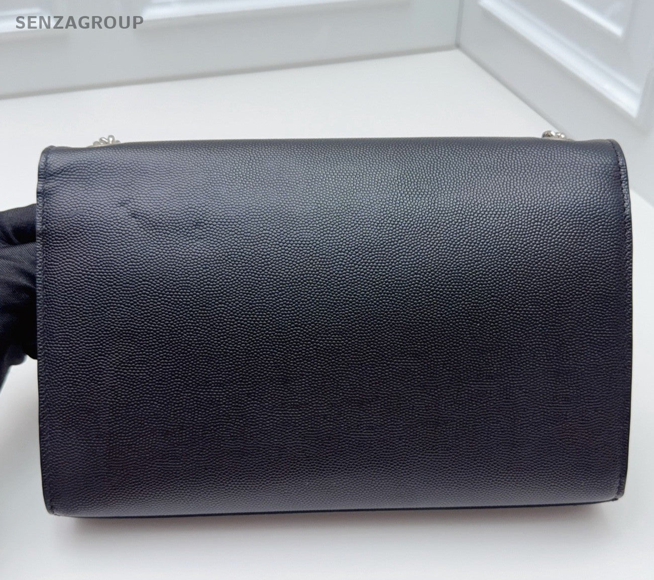 Saint Laurent Kate Chain Crossbody Shoulder Bag Black Silver Women Classic