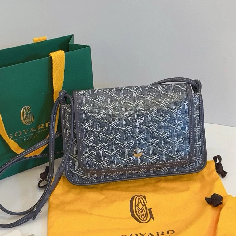 Goyard Plumet WOC Shoulder Bag Crossbody Gray Silver Unisex Adults Classic