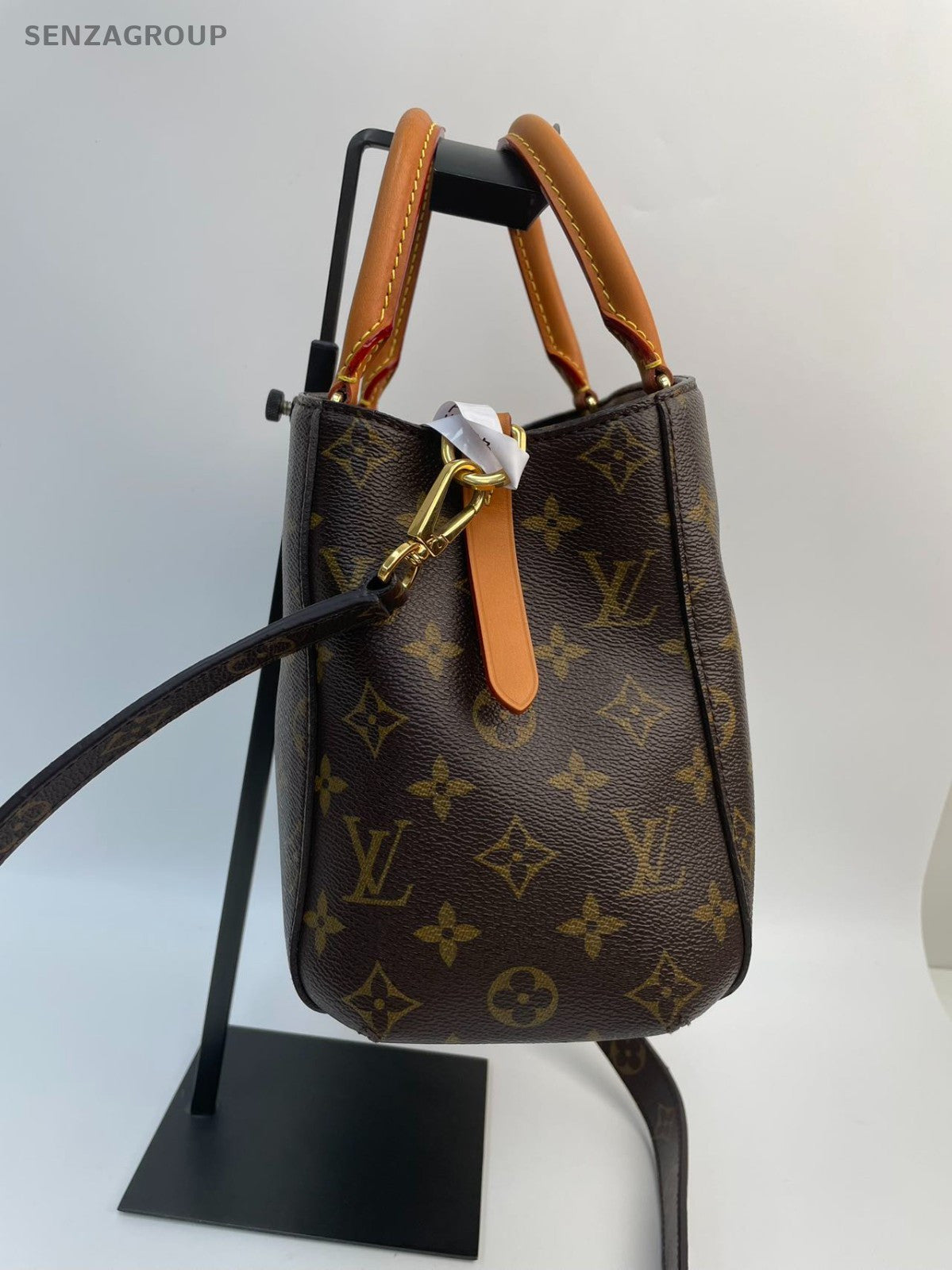 #1 - SJ0001 Louis Vuitton Montaigne Top Handle Bag MM Brown Canvas MG10387
