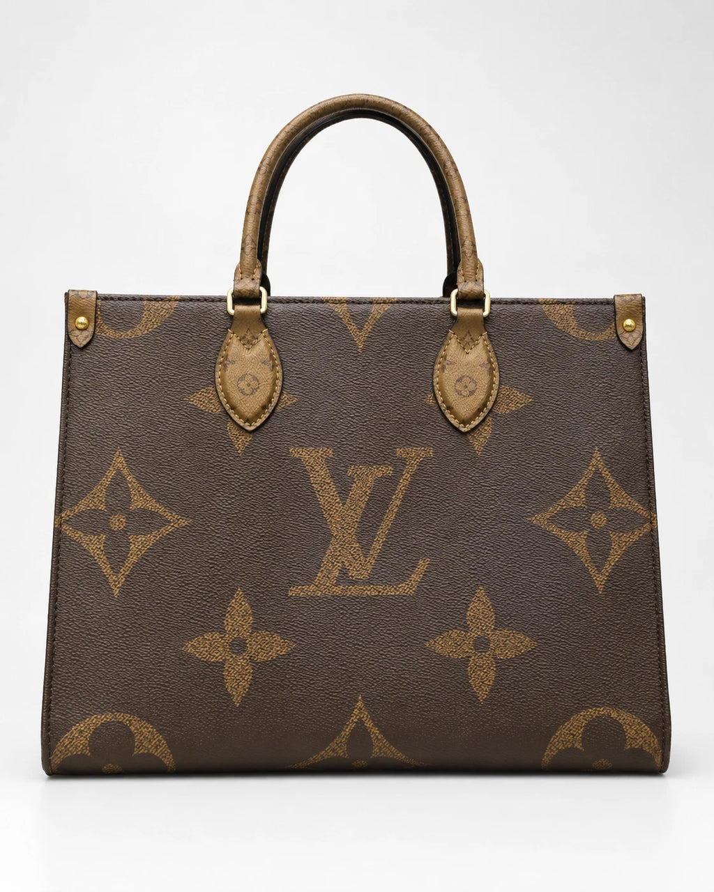 LOUIS VUITTON OnTheGo MM Monogram Canvas Giant Handbag Brown M45321 Chip version