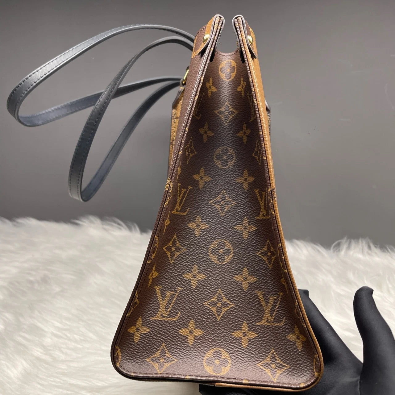 Louis Vuitton Classic Monogram Medium Canvas Tote Bag For Women