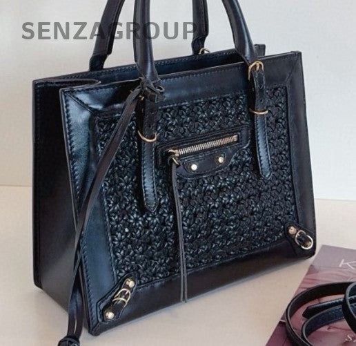 Balenciaga City Mini Top Handle Bag Crossbody Black Gold Women Classic
