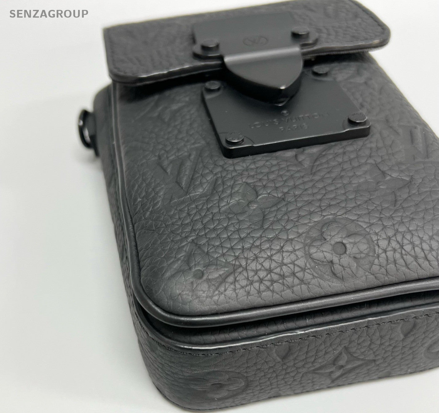 Louis Vuitton Monogram Slock Calfskin Crossbody Black Unisex Adults Classic