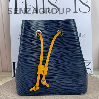Louis Vuitton NeoNoe BB Blue Epi Leather Bucket Bag Silver Hardware