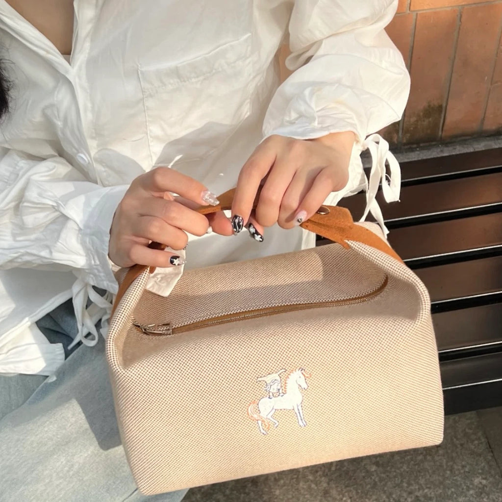 Hermes Hobo GM Top Handle Bag Beige Brown Women Fashion