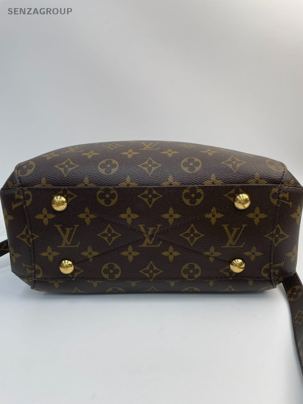 #1 - SJ0001 Louis Vuitton Montaigne Top Handle Bag MM Brown Canvas MG10387