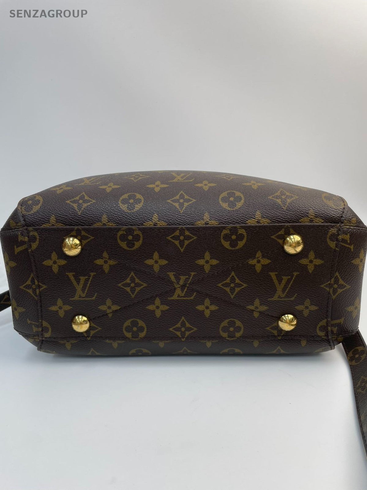 #1 - SJ0001 Louis Vuitton Montaigne Top Handle Bag MM Brown Canvas MG10387