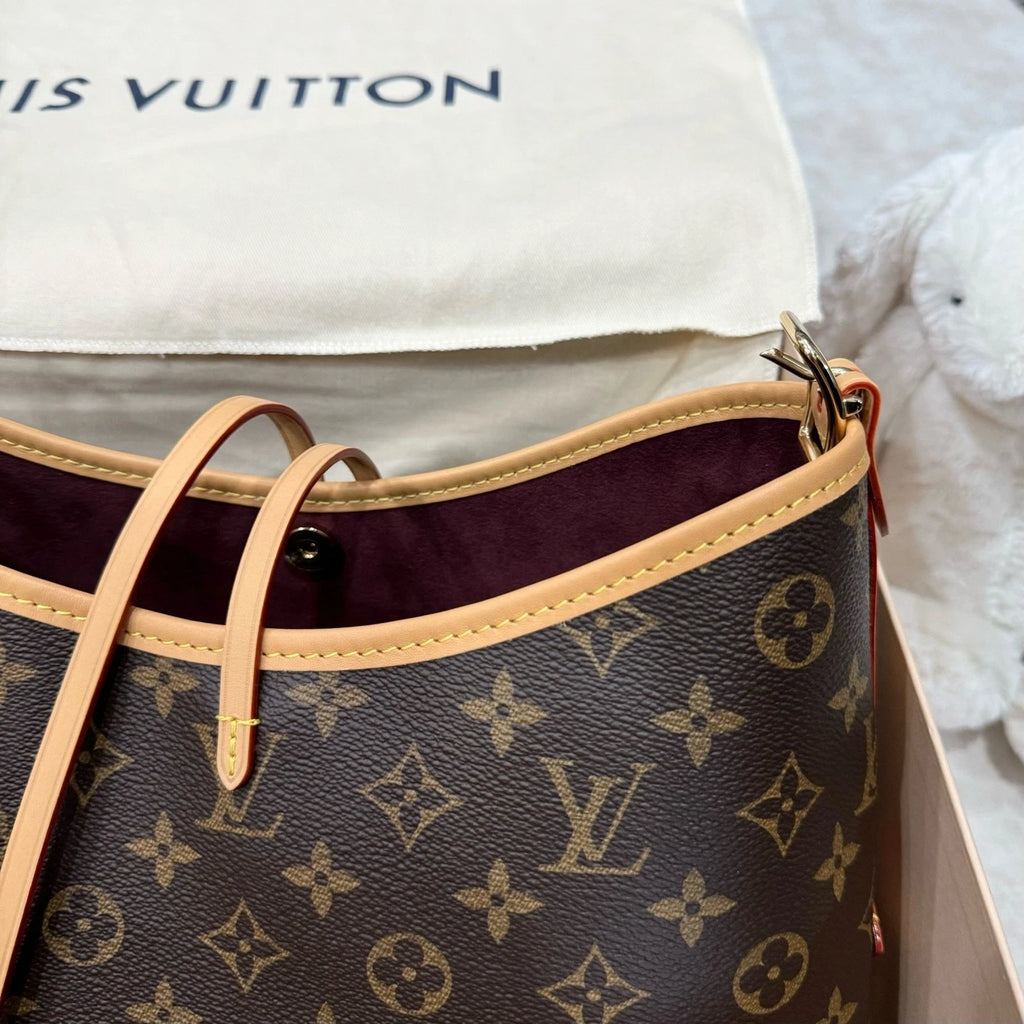 Louis Vuitton Carryall Monogram Canvas Tote Bag Excellent