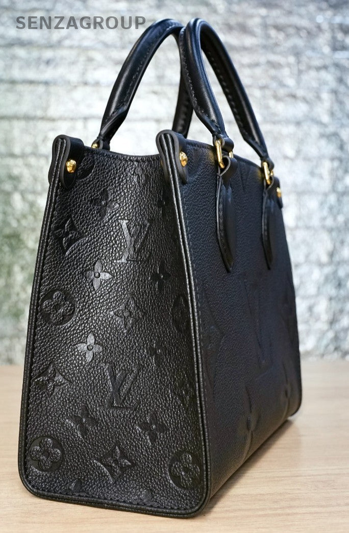 LOUIS VUITTON black Monogram Empriente ON THE GO PM CHIP VERSION
