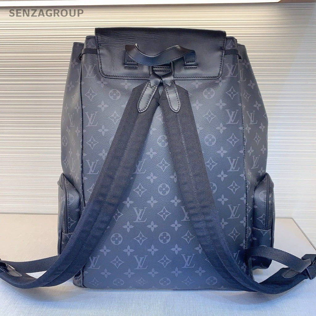 Louis Vuitton Backpack Black Monogram Shoulder bag Chip Version