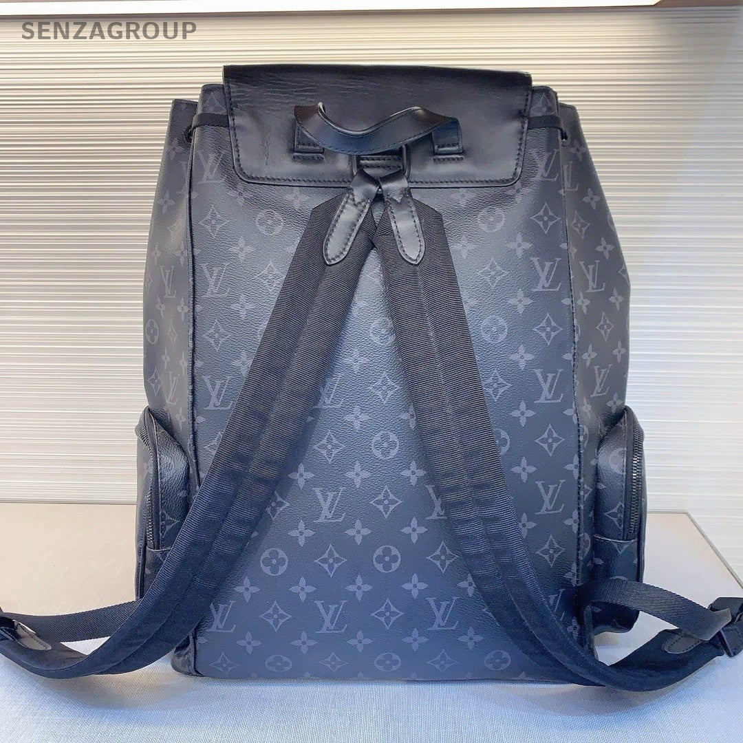 Louis Vuitton Backpack Black Monogram Shoulder bag Chip Version