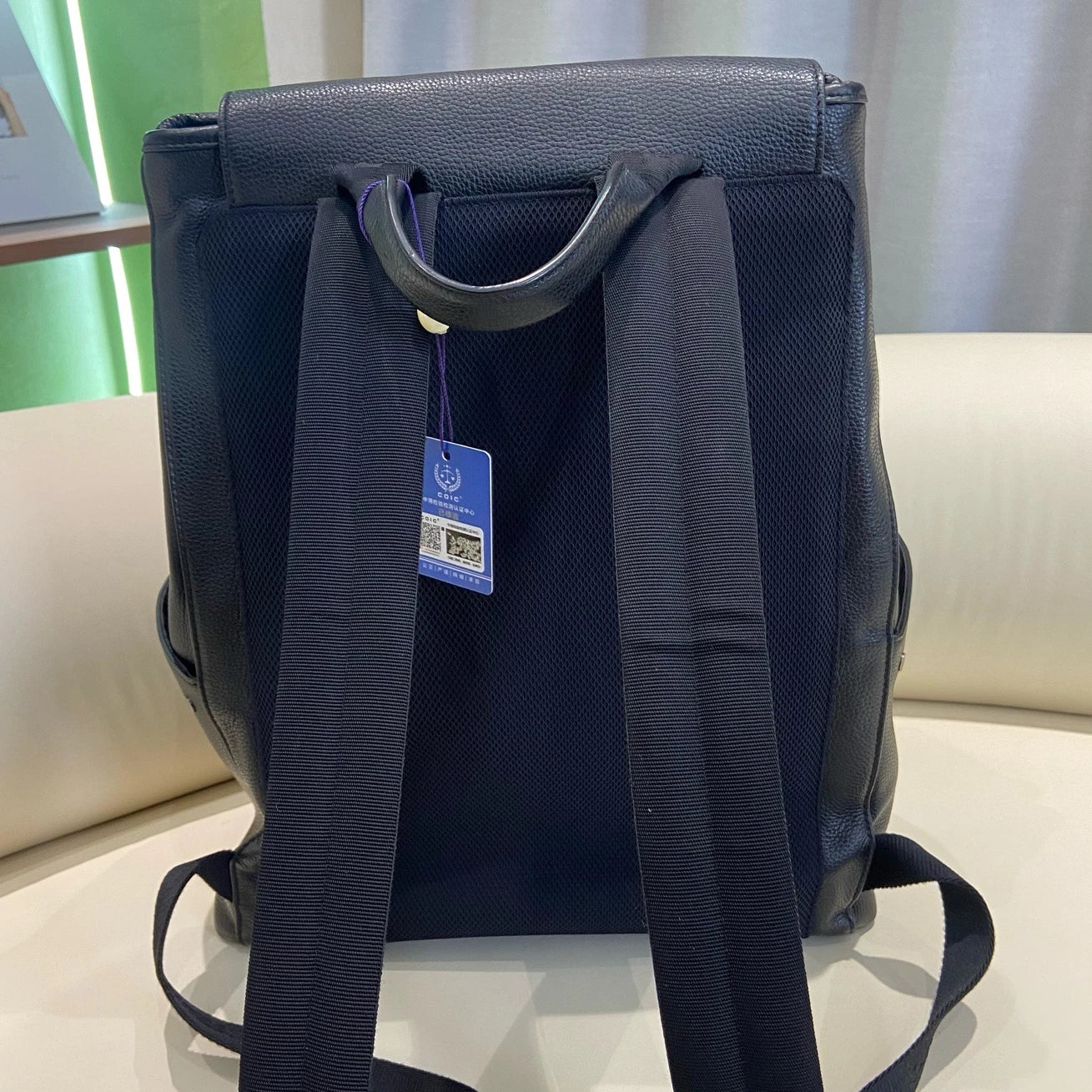 Authentic Christian Dior Calfskin Backpack Silver Hardware
