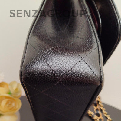 Chanel Classic Flap Small Black Gold Quilted Chain Shoulder Bag