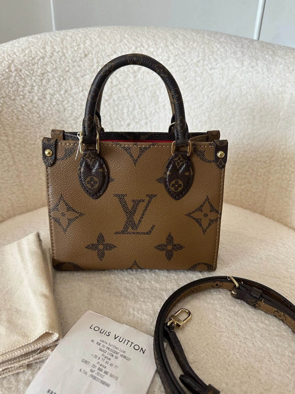 Louis Vuitton OnTheGo Canvas Tote Bag Excellent