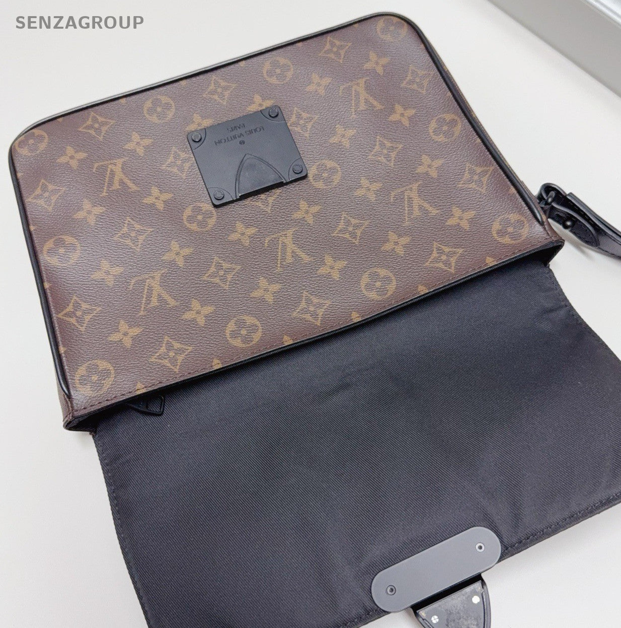 Louis Vuitton Slock Monogram Clutch Brown Used Women Classic