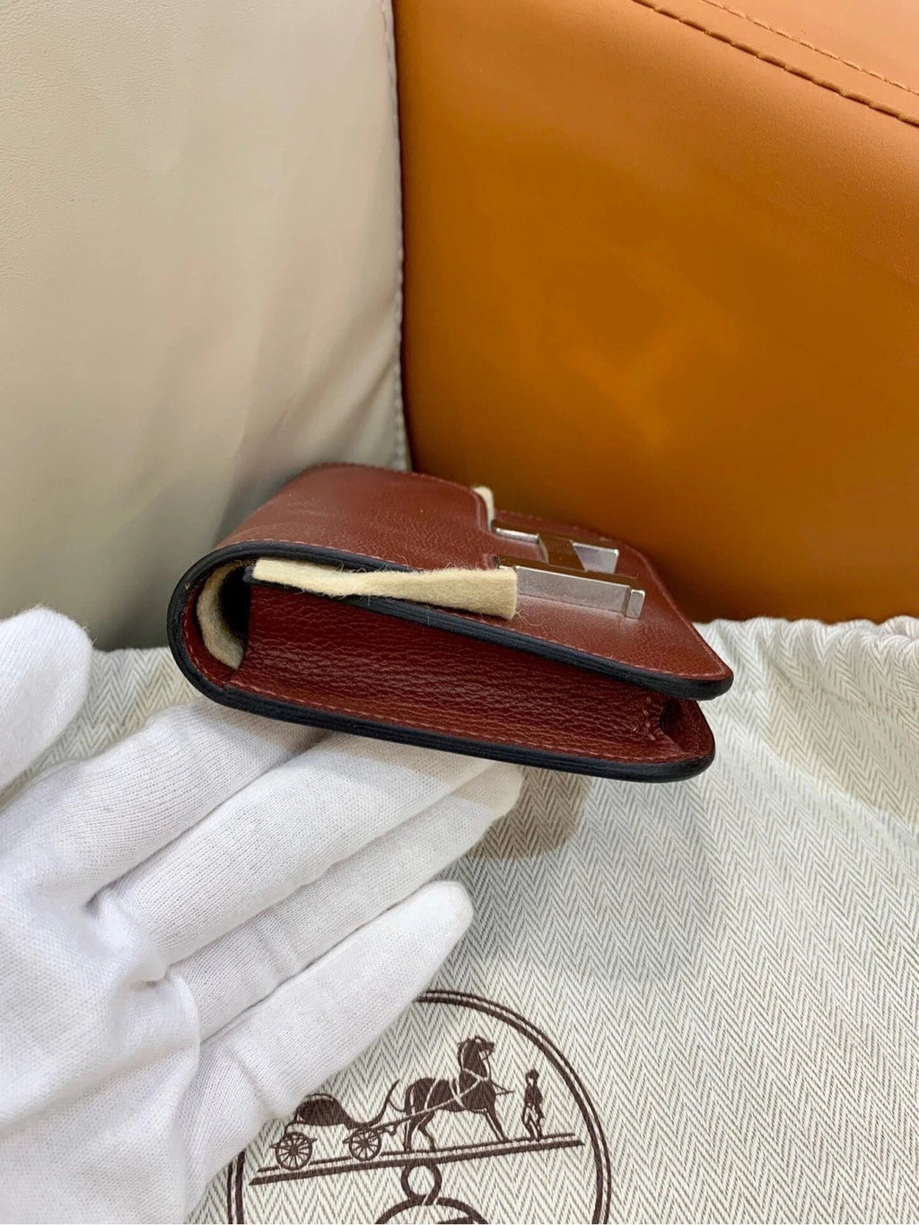 Hermes Constance Slim Evercolor Women Wallet Waist Bag