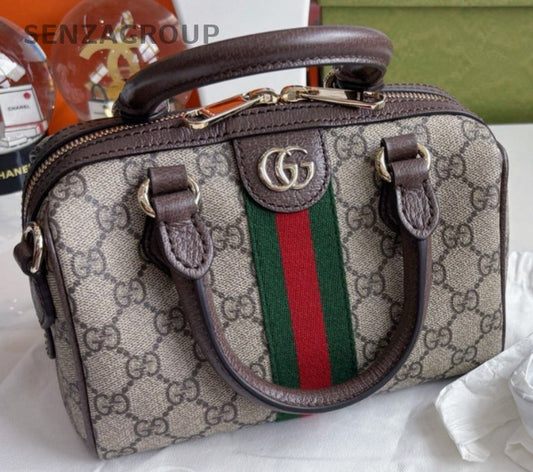 Gucci Ophidia Boston GG Monogram Handbag 2WAY Crossbody NEW with Tags
