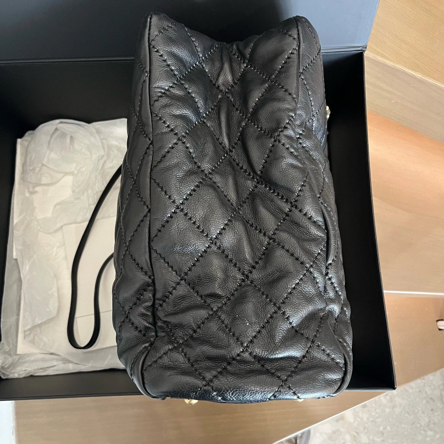 Chanel Large Shopping Bag Tote Calfskin Shoulder Bag Crossbody Women
