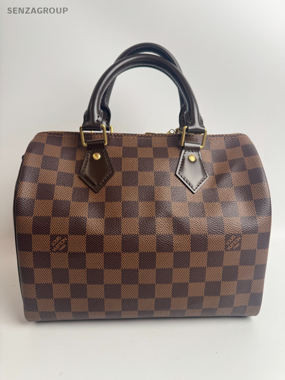 Louis Vuitton Speedy25 Damier Ebene 2WAY Shoulder Handbag Brown Women Classic