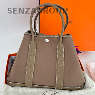 Hermès Garden Party 30 Tote Bag Grey Silver Hardware Classic Women