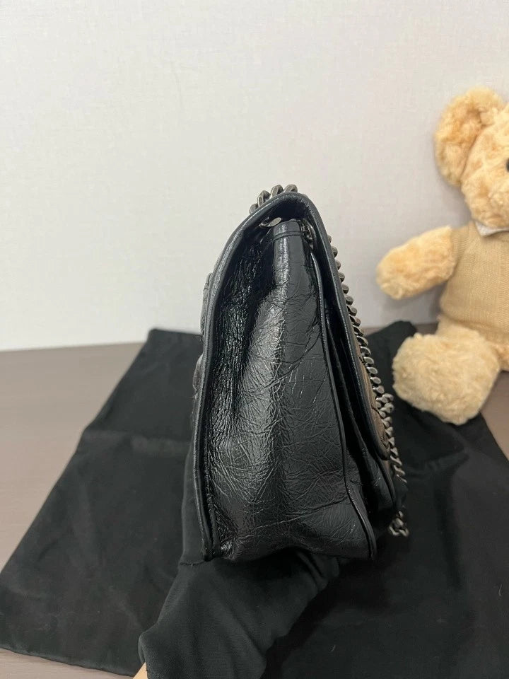 YSL Saint Laurent Black Medium Niki Shoulder Crossbody Bag Women