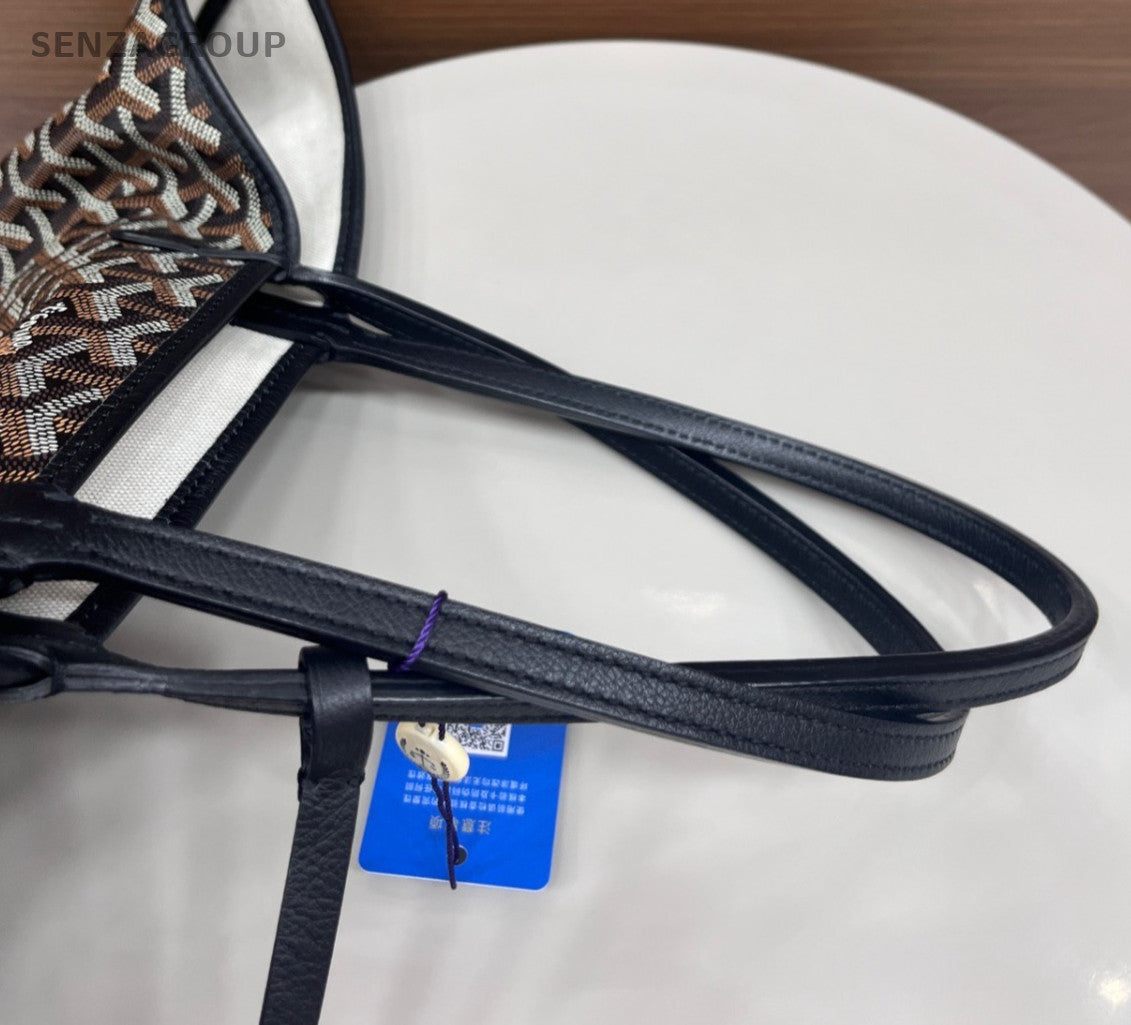 Goyard Tote PM Shoulder Bag Black Used Women Classic Fashion