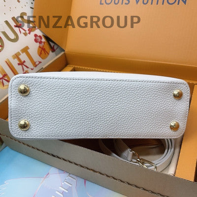 Louis Vuitton Capucines BB White Gold Handbag Shoulder Bag for Women