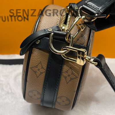 Louis Vuitton Monogram Boite Chapeau Souple MM Brown Gold Women's Bag