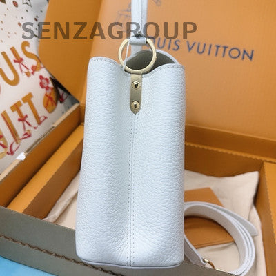 Louis Vuitton Capucines BB White Gold Handbag Shoulder Bag for Women
