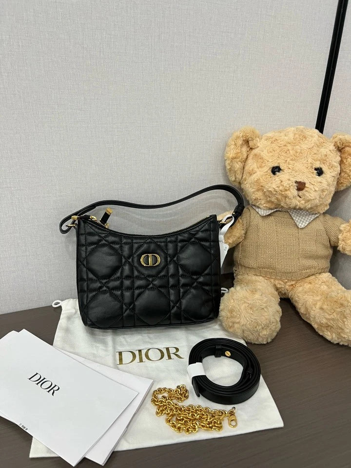 Dior Black Gold Miss Caro Mini Crossbody Bag For Women