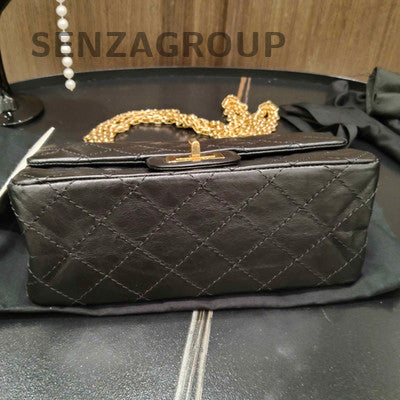 Chanel Mini Vintage Chain Shoulder Bag Black Gold Quilted Leather