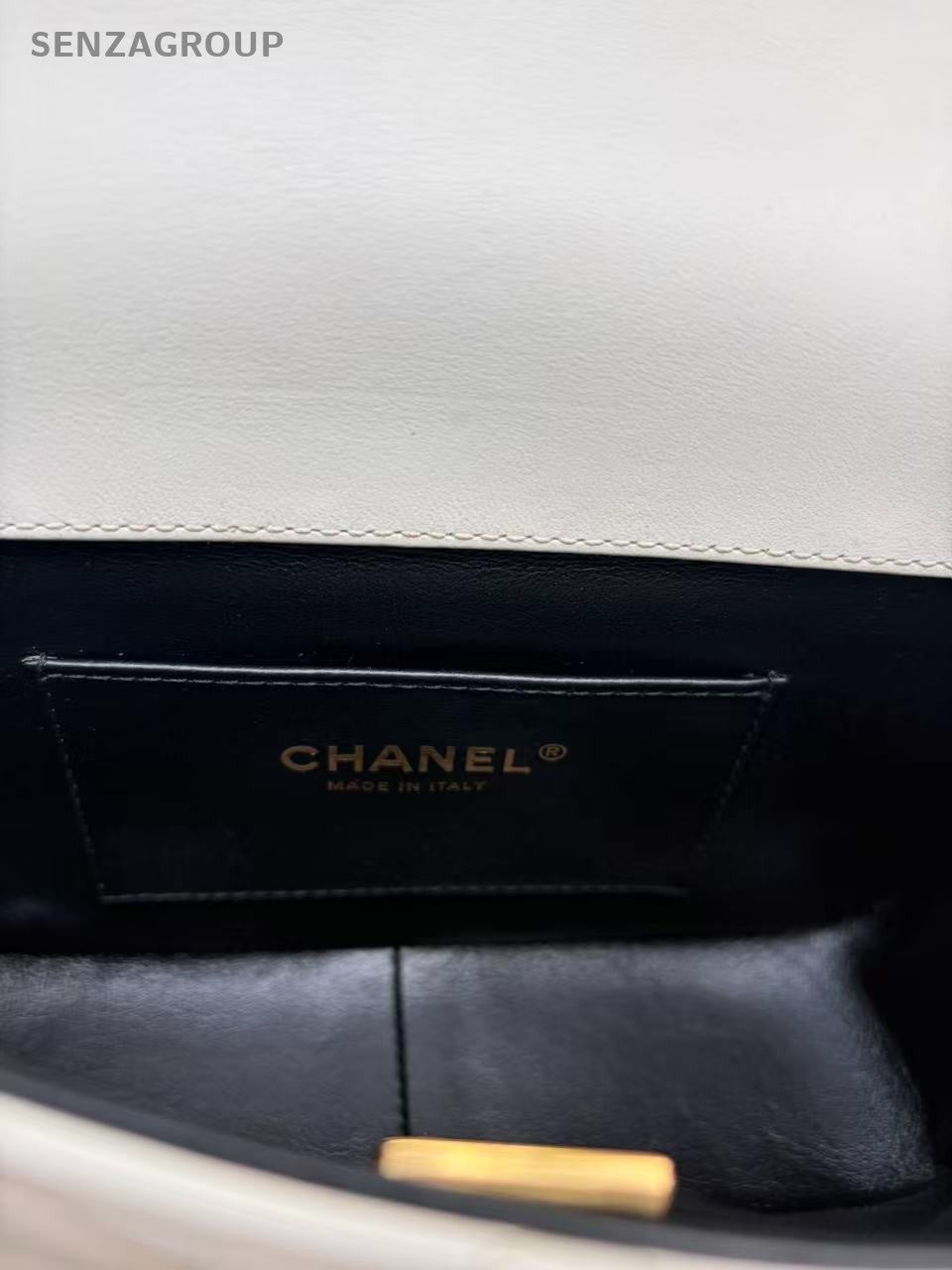 Chanel Chain 2Way Shoulder Bag Crossbody White Gold Diamond Women Classic